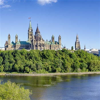 Picture of Parliment Hill in Ottawa.
